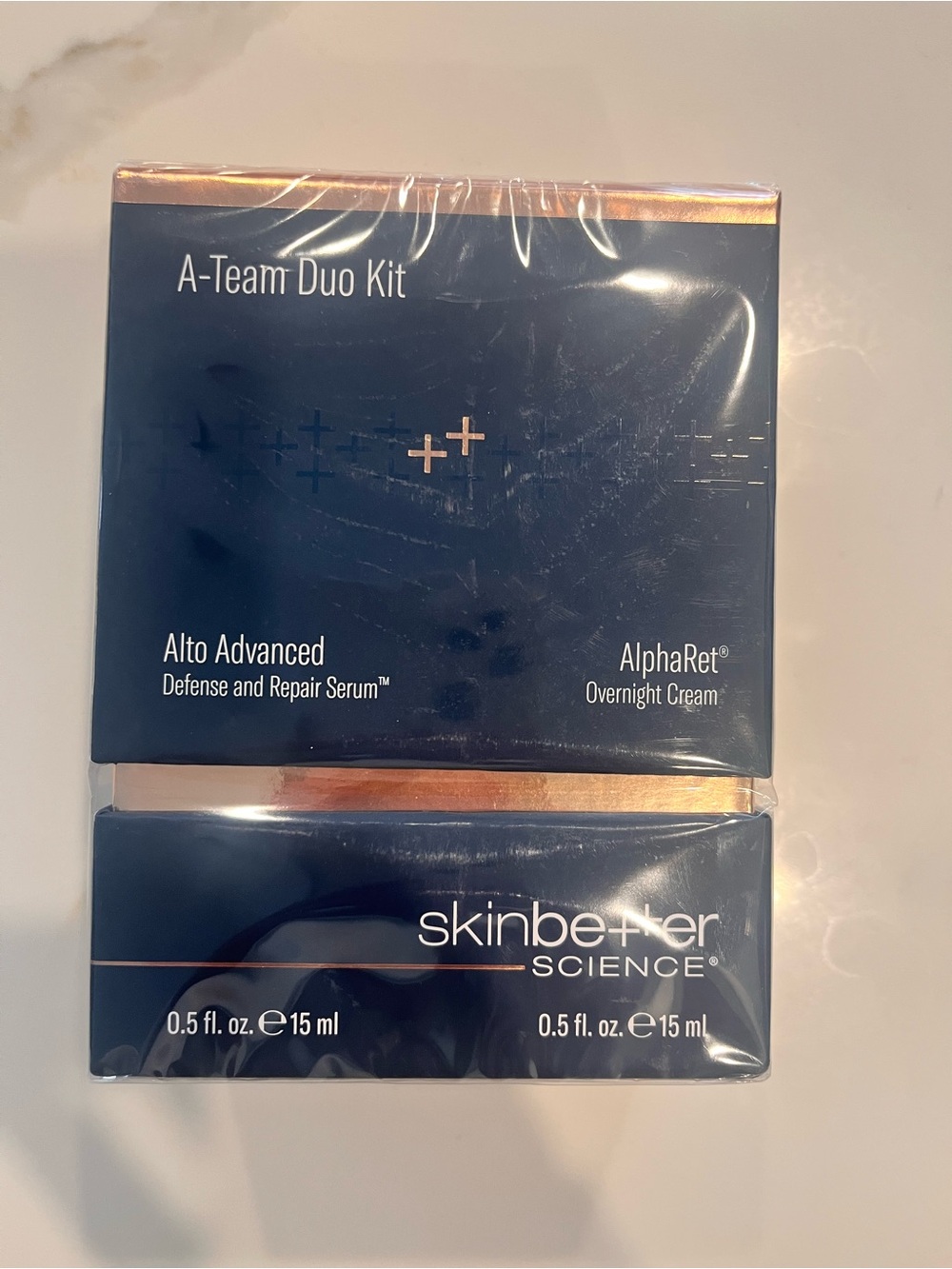 skinbetter science A-Team Duo Kit Serum & Cream โ Navy Blue